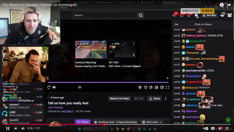 Squeex's take on xQc's take on Squeex's take on Asmon