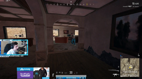 Dude is about to call cheats before he realizes he got killed by shroud