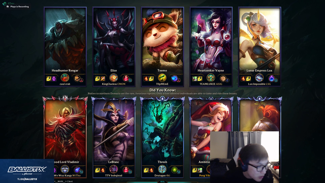 Doublelift sees something on his webcam