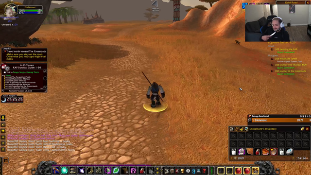 Erobb didn't learn his lesson last time, this is the second time he has died running through the barrens.