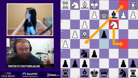 The Mountain congratulates Andrea Botez on graduating during a chess lesson