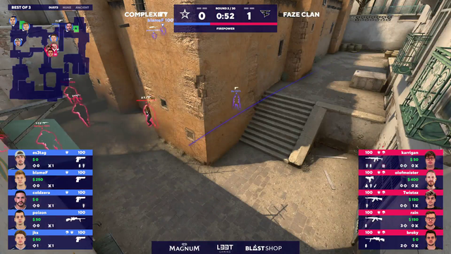 Single flashbang jebaits the whole CS:GO team.