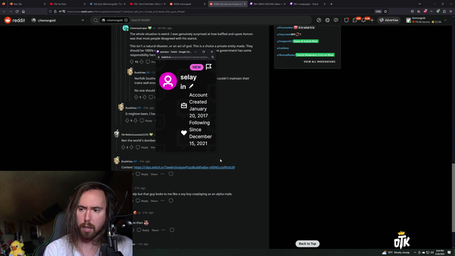 Asmon reads a viewer's comments