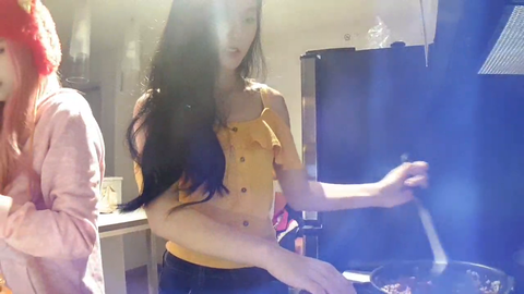 Asian lady tries to open NA salt