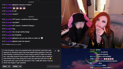 Amouranth has a lot of 1 handers in chat