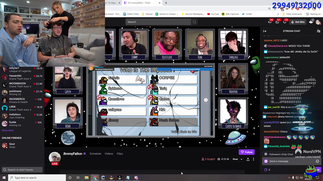 Mizkif on among us with jimmy fallon