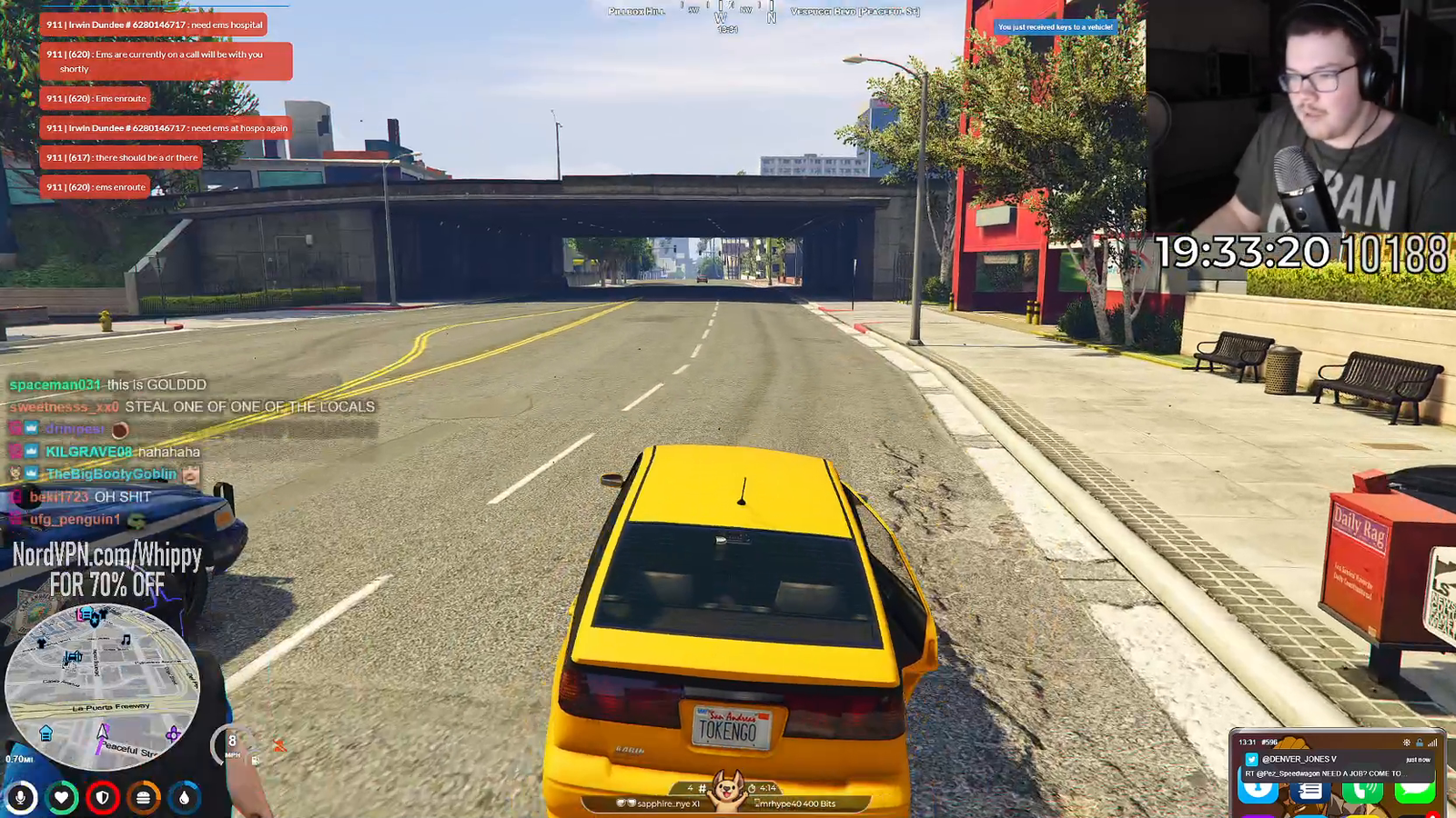 Whippy - Dundee runs over GTA RP Player