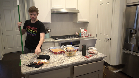 Soda knows how to clean a counter top.