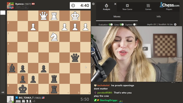 Anna Cramling the creator of cow says that she will challenge tyler1 to a chess game when he gets 2k rating