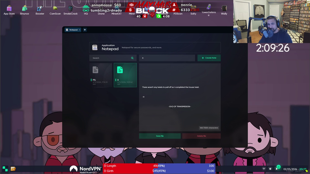 OTT reads the "house heist" note left by X