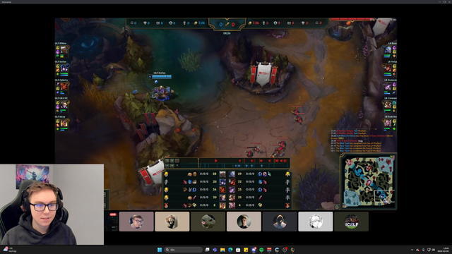 Thebausffs explaining his thought process to Caedrel during post game review
