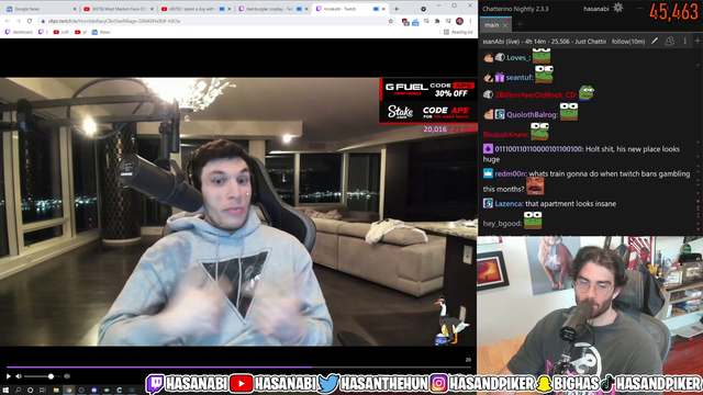 Hasan on Train saying people are plotting against him
