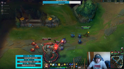 Dad sneaks into room while guy is playing League of Legends