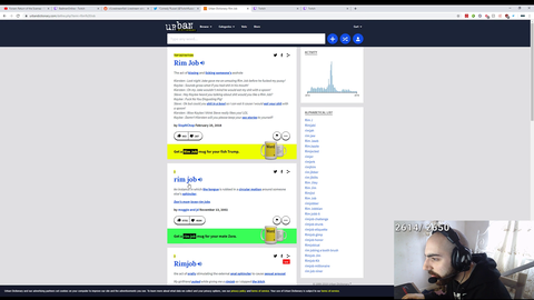 Sliker looks up the definition of rim job