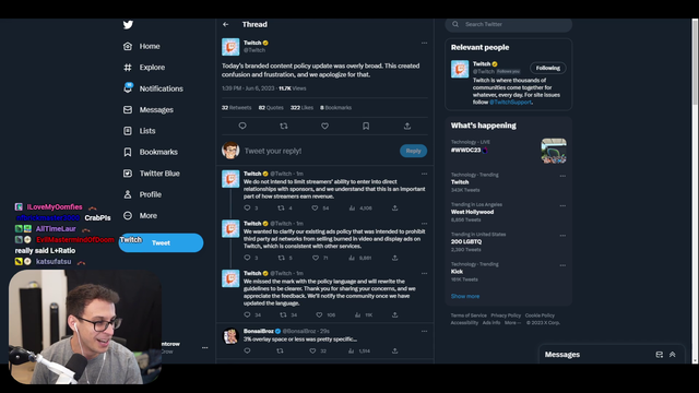 Pointcrow response to Twitch update/apology