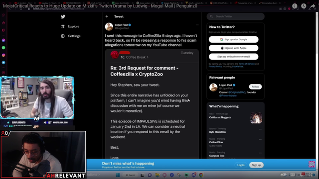 Politics streamer Ahrelevant says OTK would cover up rape for Mizkif