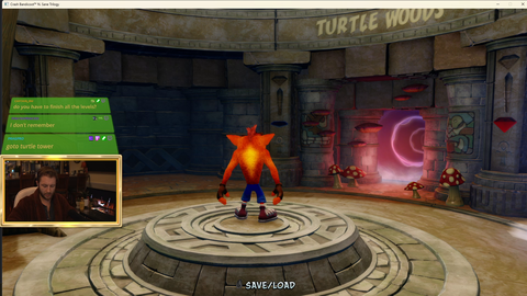 Streamer realizes why he can't leave the first room in Crash Bandicoot 2 after spending an hour and a half beating every level