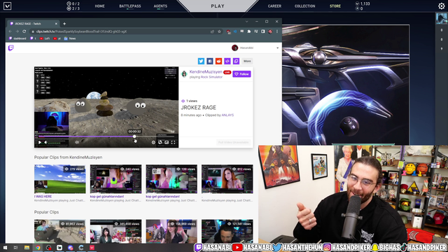 Hassan bullied the Turks playing valo with amouranth into leaving her and playing Rock sim