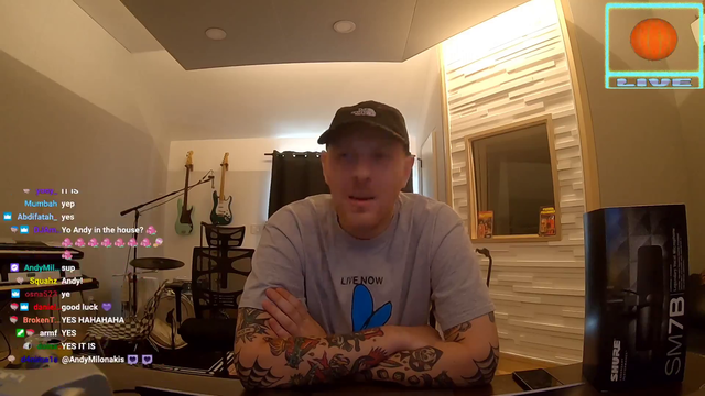 Kennybeats notice that Andy Milonakis is in chat