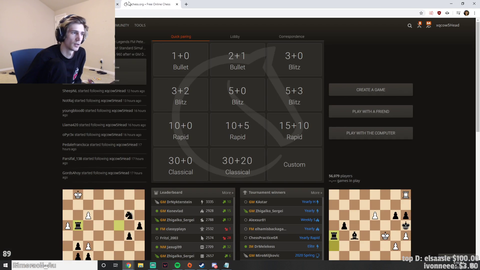xqc shows his chess skills