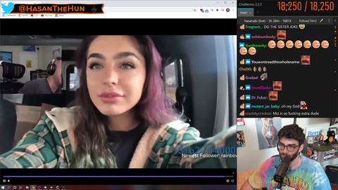 Hasan is high key into Mizkif with a wig