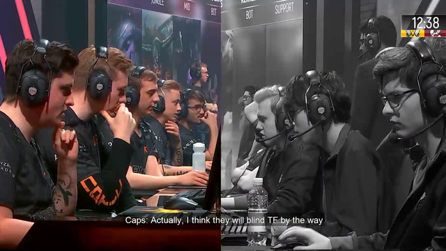 Caps convincing his teammates to let him pick Mid lane Vayne.
