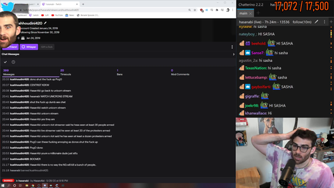 Hasan Admits to Sasha Grey He's a Fan