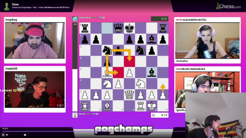 Forsen reacts to his Bajs during Chess tournament.