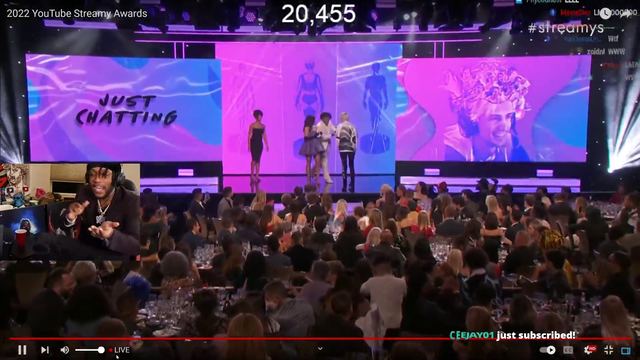 XQC wins Just Chatting streamer at the Streamys