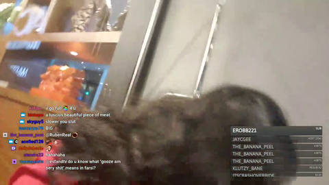Esfand gets his hair touched.