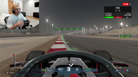 xQc does F1
