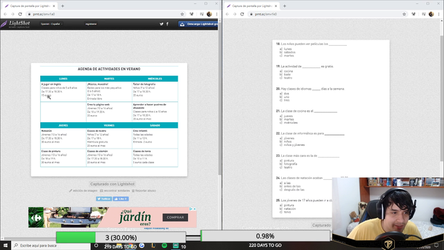 Spanish streamer helps a guy with his homework