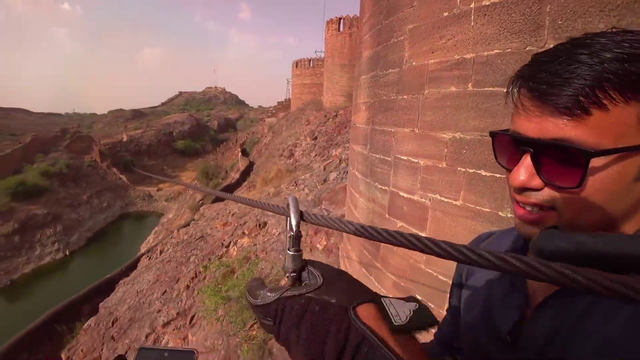 jaystreazy - Jay ziplines from a fort across the canyon (170m)