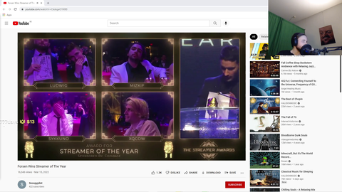 Forsen Wins Streamer Of The Year Award