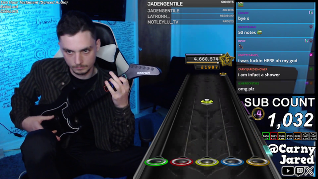 CarnyJared misses a note 2 hours into the song..