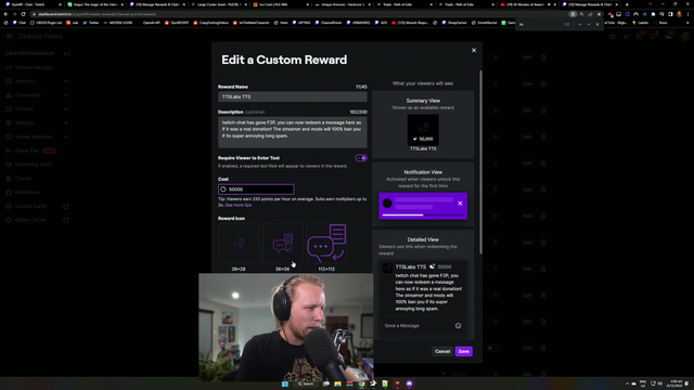 Quin tests his new TTS voice