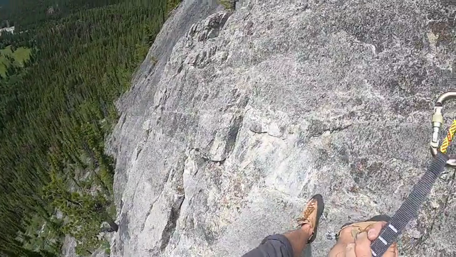 Guy climbs the Canadian Rockies