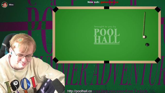 Minx wins 8Ball without seeing