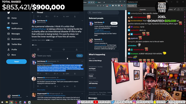 There are some accusations that softgiving could take 50% of the charity money Hasan has raised.
