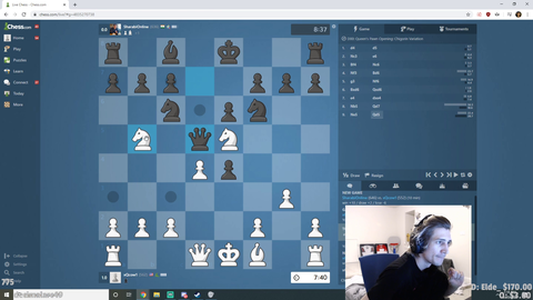 xQc finally forks an openent in Chess!
