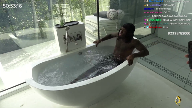 Kai takes the ice bath