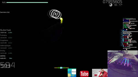 osu! player gets the performance point record on a 300 BPM map