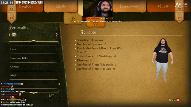 Esfand's Fable character is a little too true to life.