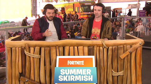 Caster of fortnite skirmish threw board into crowd right on girl head