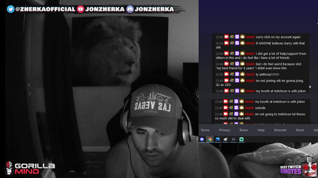 Jon Zherka on Mizkif’s Offline Chat Logs