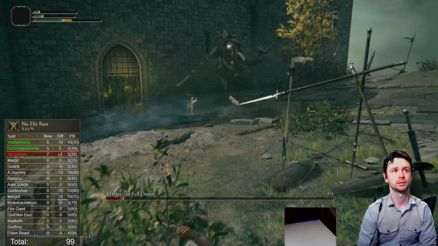The Happy Hob no hits Margit with his feet (Elden Ring)