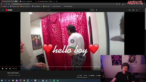 Who tucked-in shorts Hasan looks like