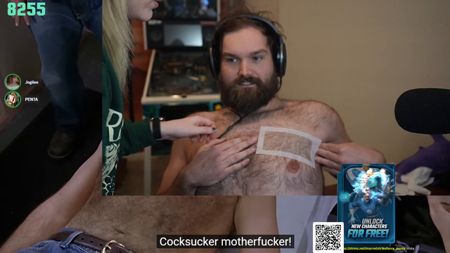 Penta wax chest hairs for sub goal.