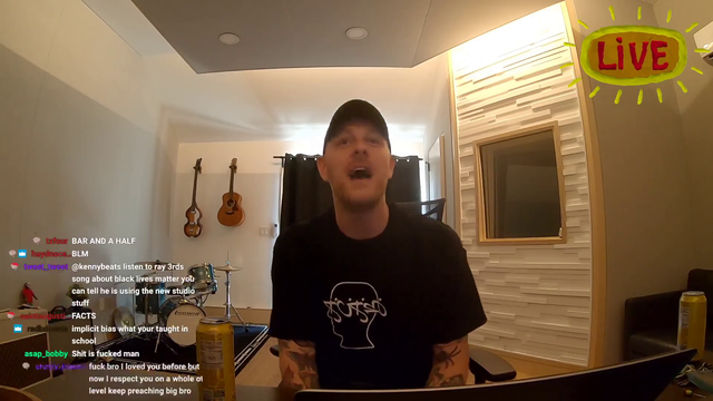 Kenny Beats gets a Tourette's tic when reading a donation