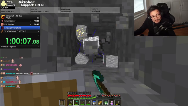 streamer destroys his lights after dying in minecraft
